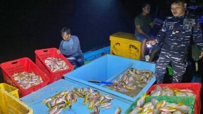 Aparat TNI AL mengamankan satu unit armada kapal nelayan yang diduga menggunakan bahan peledak dan racun saat menangkap ikan.